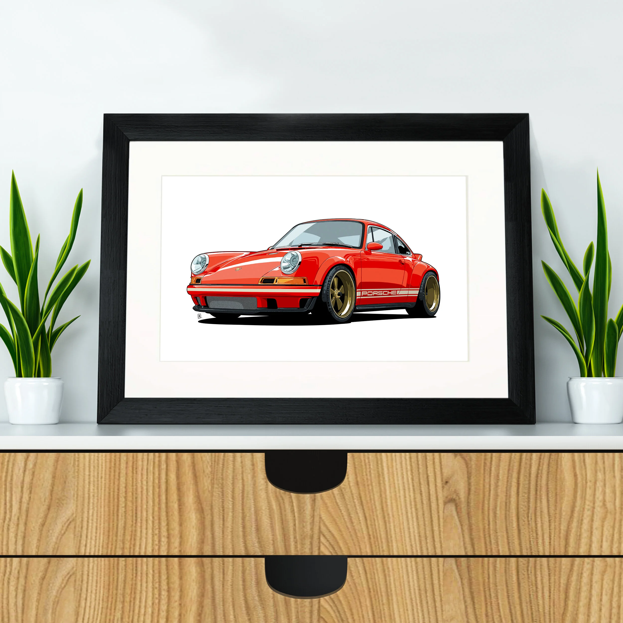 Porsche 959 sports car open edition artwork print - Different
